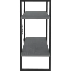 2-tasoinen kirjahylly 80x30x70 cm lastulevy betoninharmaa