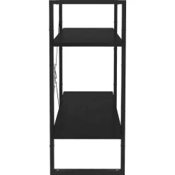 2-tasoinen kirjahylly 80x30x70 cm lastulevy betoninharmaa