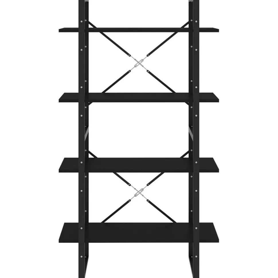 2-tasoinen kirjahylly 80x30x70 cm lastulevy betoninharmaa
