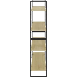 2-tasoinen kirjahylly 100x30x70 cm lastulevy harmaa