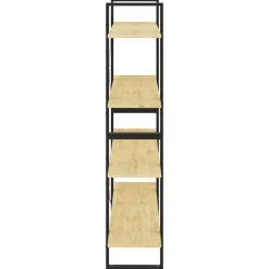 2-tasoinen kirjahylly 100x30x70 cm lastulevy harmaa