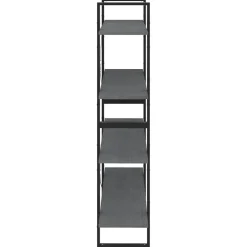 2-tasoinen kirjahylly 100x30x70 cm lastulevy harmaa