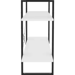 2-tasoinen kirjahylly 100x30x70 cm lastulevy harmaa