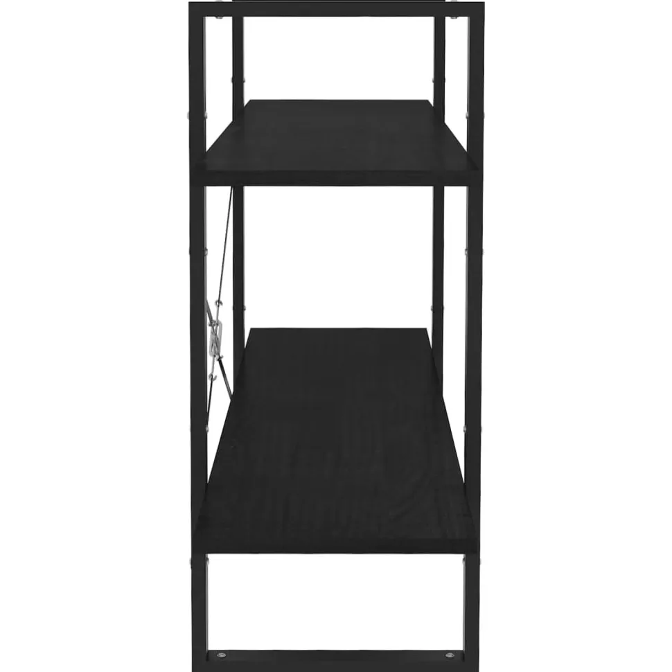 2-tasoinen kirjahylly 100x30x70 cm lastulevy harmaa