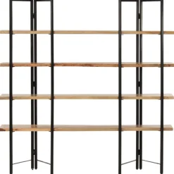 4-tasoinen kirjahylly 160x35x160 cm mangopuu