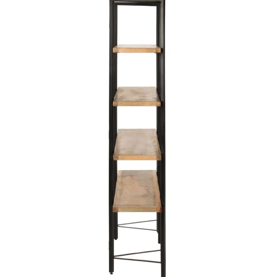 4-tasoinen kirjahylly 160x35x160 cm mangopuu