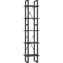 5-tasoinen kirjahylly 40x30x175 cm mänty