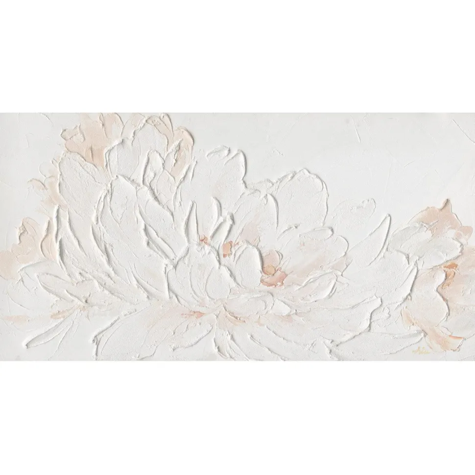 Taulu Home4You 60x120 cm, valkoiset terälehdet, beige