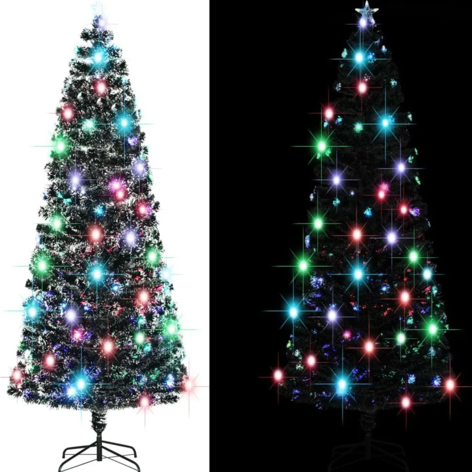 Tekojoulukuusi jalustalla, 7 eri väristä valoa, 240cm, 380 oksaa