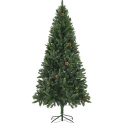 Tekojoulukuusi kävyillä, vihreä, 180cm