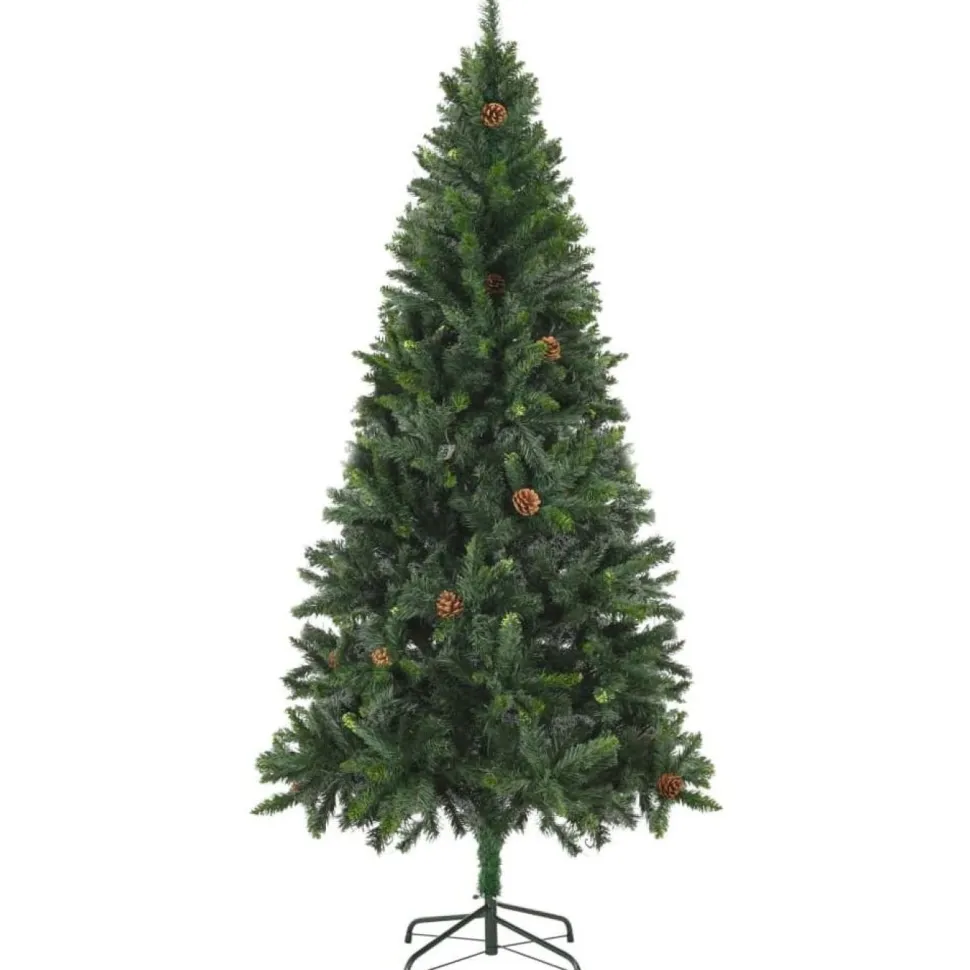 Tekojoulukuusi kävyillä, vihreä, 180cm
