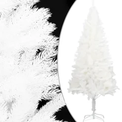 Tekojoulukuusi LED-valoilla ja palloilla valkoinen PE eri kokoja