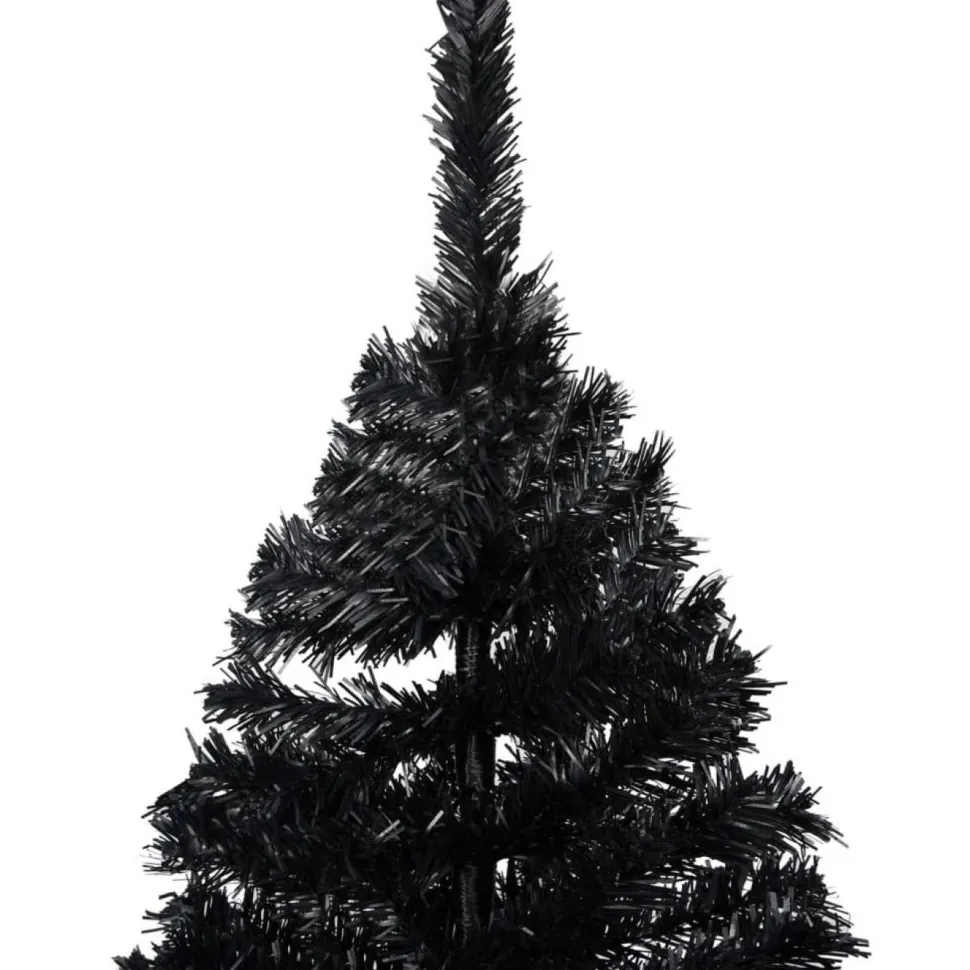 Tekojoulukuusi jalustalla, musta, 213cm, PVC