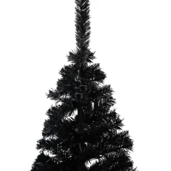 Tekojoulukuusi jalustalla, musta, 150cm, PVC