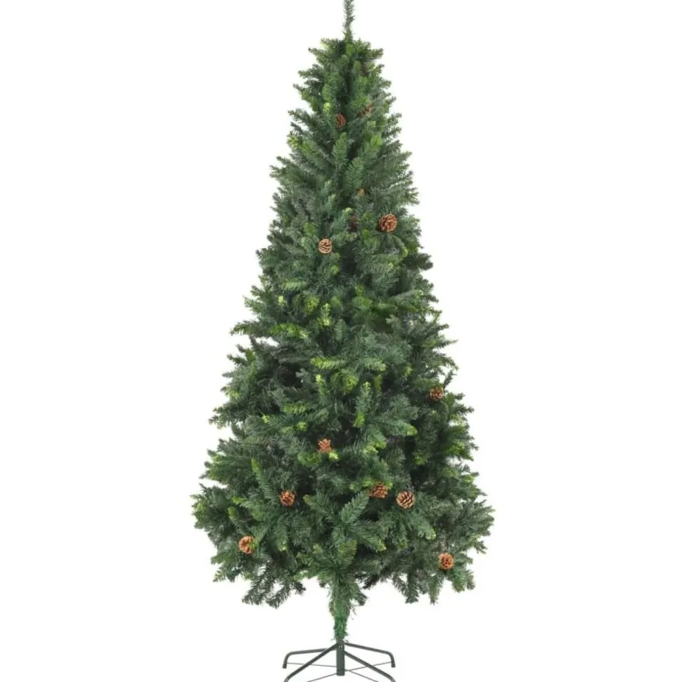 Tekojoulukuusi kävyillä, vihreä, 210cm
