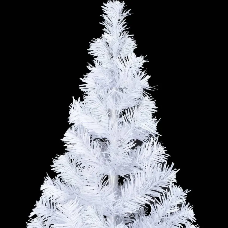 Tekojoulukuusi LED-valoilla ja palloilla valkoinen eri kokoja