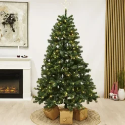 Tekojoulukuusi Nordic Winter Aske 100cm PVC LED-valoilla