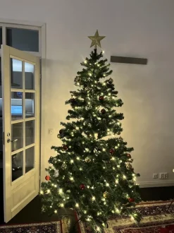Tekojoulukuusi Nordic Winter Aske 210cm PVC LED-valoilla