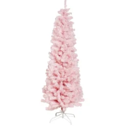 Tekojoulukuusi Nordic Winter Bling 180cm kapea PVC vaaleanpunainen