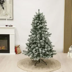 Tekojoulukuusi Nordic Winter Frost 180cm PVC LED-valoilla lumipeitteellä