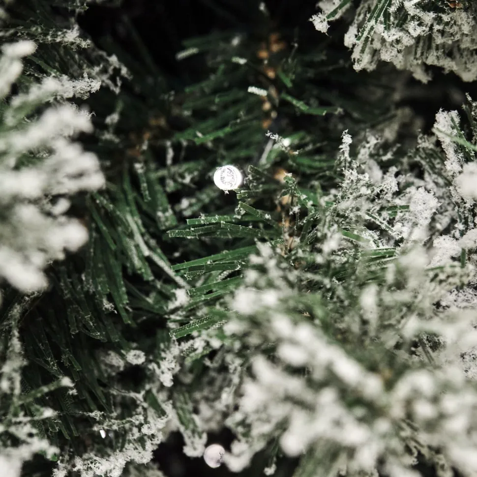 Tekojoulukuusi Nordic Winter Frost 180cm PVC LED-valoilla lumipeitteellä