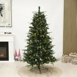 Tekojoulukuusi Nordic Winter Viga 140cm PE/PVC LED-valoilla