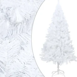 Tekojoulukuusi paksuilla oksilla, valkoinen, 150cm, PVC
