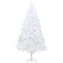 Tekojoulukuusi paksuilla oksilla, valkoinen, 180cm, PVC
