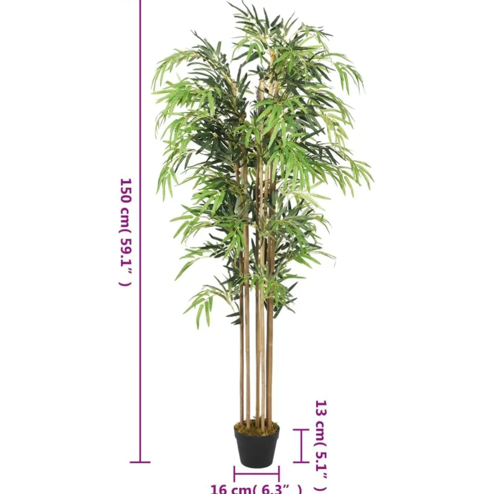 Tekokasvi bambupuu, 150 cm, 1095 lehteä