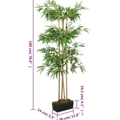 Tekokasvi bambupuu 180 cm, 1216 lehteä