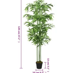 Tekokasvi bambupuu, 384 lehteä, 120 cm, vihreä
