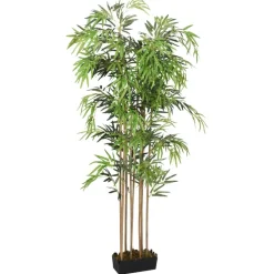 Tekokasvi bambupuu, 500 lehteä, 80 cm, vihreä