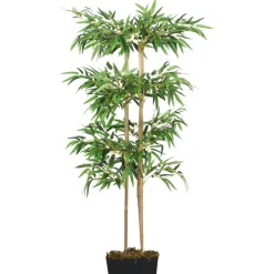 Tekokasvi bambupuu, 988 lehteä, 150 cm, vihreä