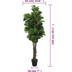 Tekokasvi lyyraviikuna 180 lehteä 150 cm vihreä
