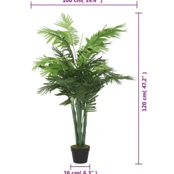 Tekokasvi palmupuu 28 lehteä 120 cm vihreä