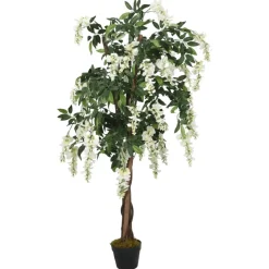 Tekokasvi sinisade 840 lehteä 150 cm vihreä ja valkoinen