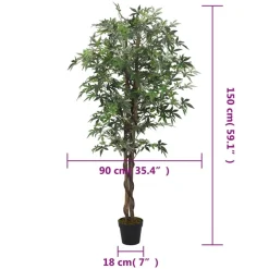 Tekokasvi vaahtera 504 lehteä 150 cm vihreä