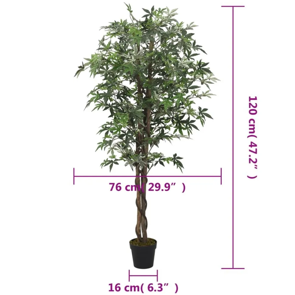 Tekokasvi vaahtera 336 lehteä 120 cm vihreä