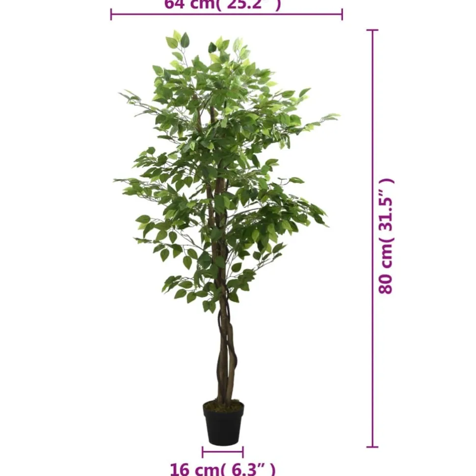 Tekokasvi viikunapuu, 378 lehteä, 80 cm