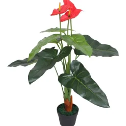 Tekokukka ruukulla flamingokukka 90 cm punainen ja keltainen