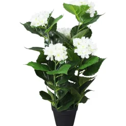 Tekokukka ruukulla hortensia 60 cm valkoinen