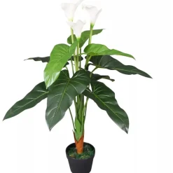 Tekokukka ruukulla huonevehka/kalla 85 cm valkoinen