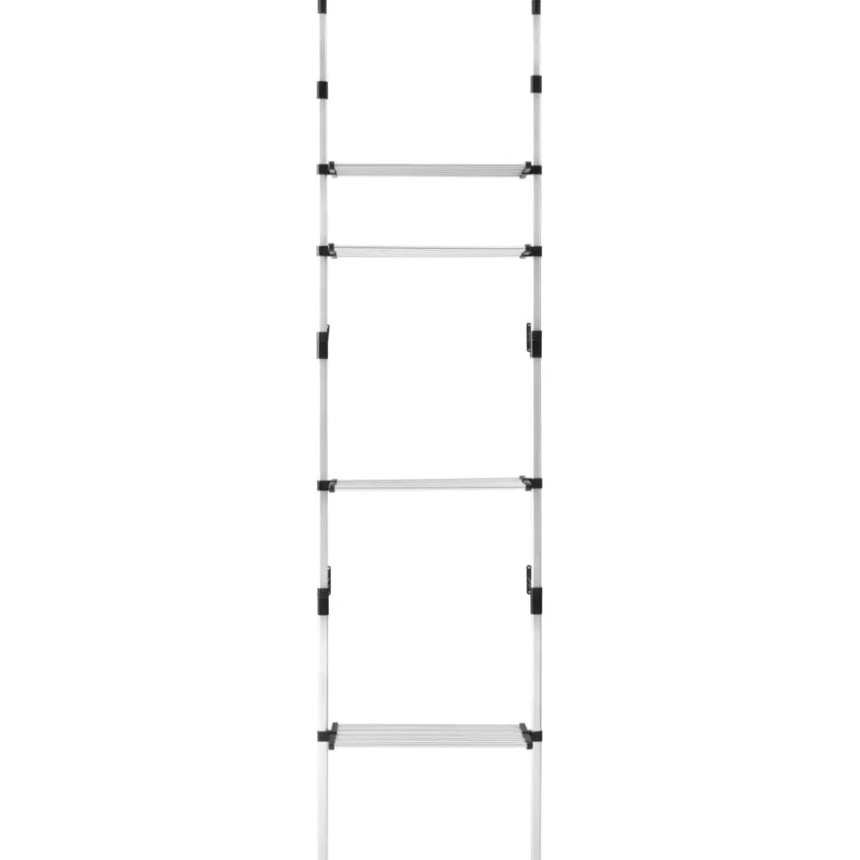 Teleskooppinen vaatekaappijärjestelmä hyllyillä alumiini 70cm