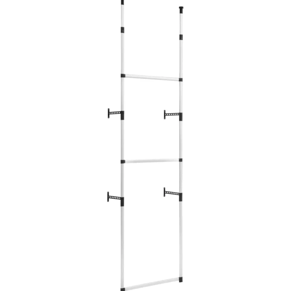 Teleskooppinen vaatekaappijärjestelmä 1 tangoilla alumiini 70cm