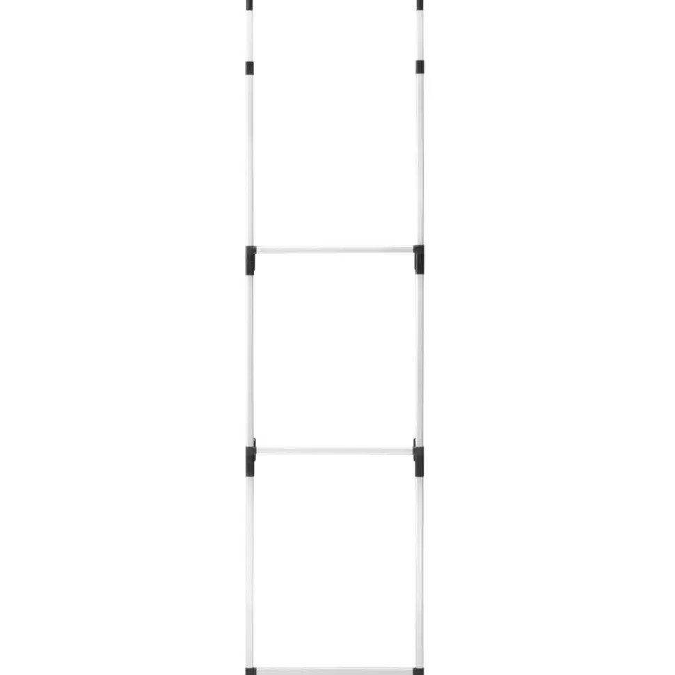 Teleskooppinen vaatekaappijärjestelmä 2 tangoilla alumiini 110cm