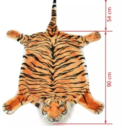 Tiikerimatto plyysi 144 cm ruskea