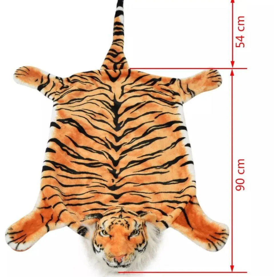 Tiikerimatto plyysi 144 cm ruskea
