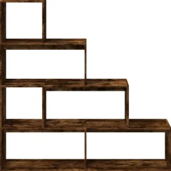 Tilanjakaja 4 tasoa savutammi 143,5x29x143,5 cm tekninen puu (57998)