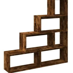Tilanjakaja 4 tasoa savutammi 143,5x29x143,5 cm tekninen puu (57998)