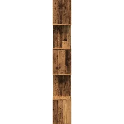 Tilanjakaja 5 tasoa vanha puu 70x24x161 cm tekninen puu (58100)
